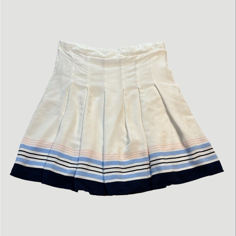 Old Navy Pleated Striped Skirt Women's Medium Tennis Prep Mini Preppy Academia